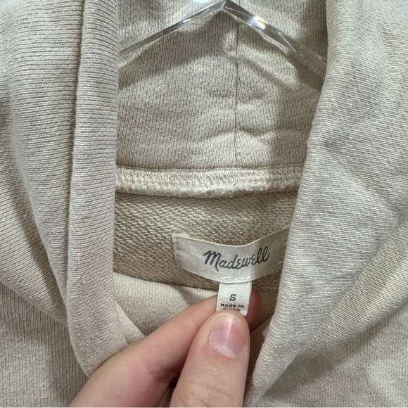 Madewell Arrowhead Lodge Funnel Neck Sweatshirt Small Cream - Picture 5 of 7